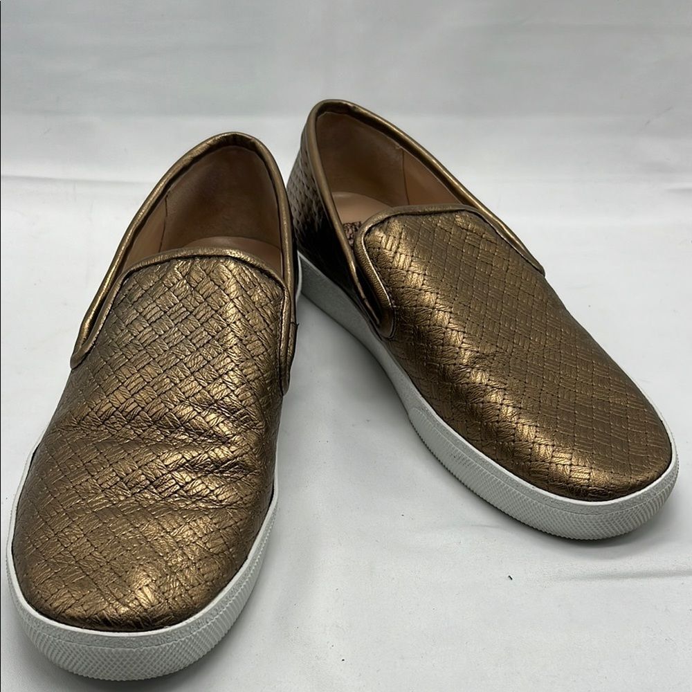 Vince Camuto Bronze Leather Cariana Sneakers